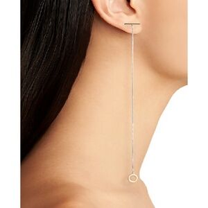 *Rare* Jenny Bird Mimi Duster Drop Earrings in Silver Tone [NWOT]